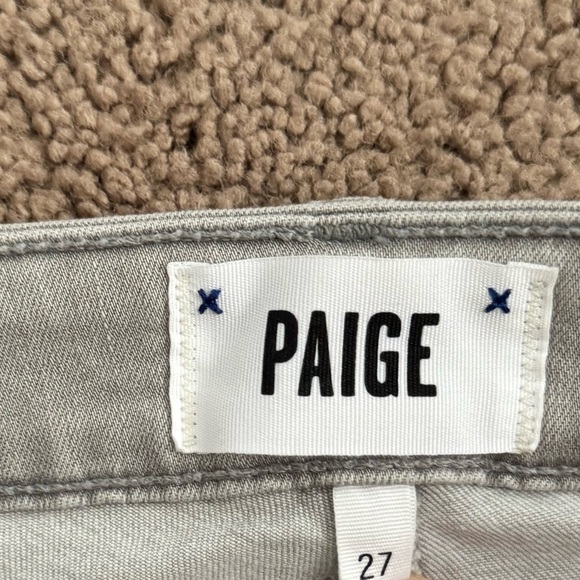 PAIGE Womens Light Gray Skinny Jeans Size 27 Mid Rise Cotton Blend Premium Denim - Picture 6 of 7